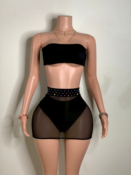 High waist mini