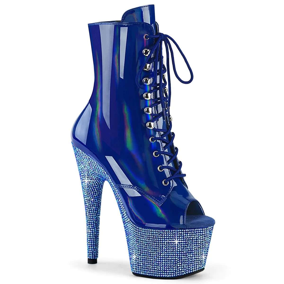 Blue rhinestone ankle boots BEJ1021-7/BLHG/BLRS