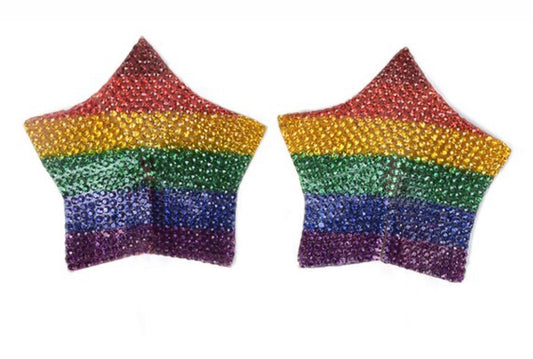 Rainbow rhinestone reusable pasties