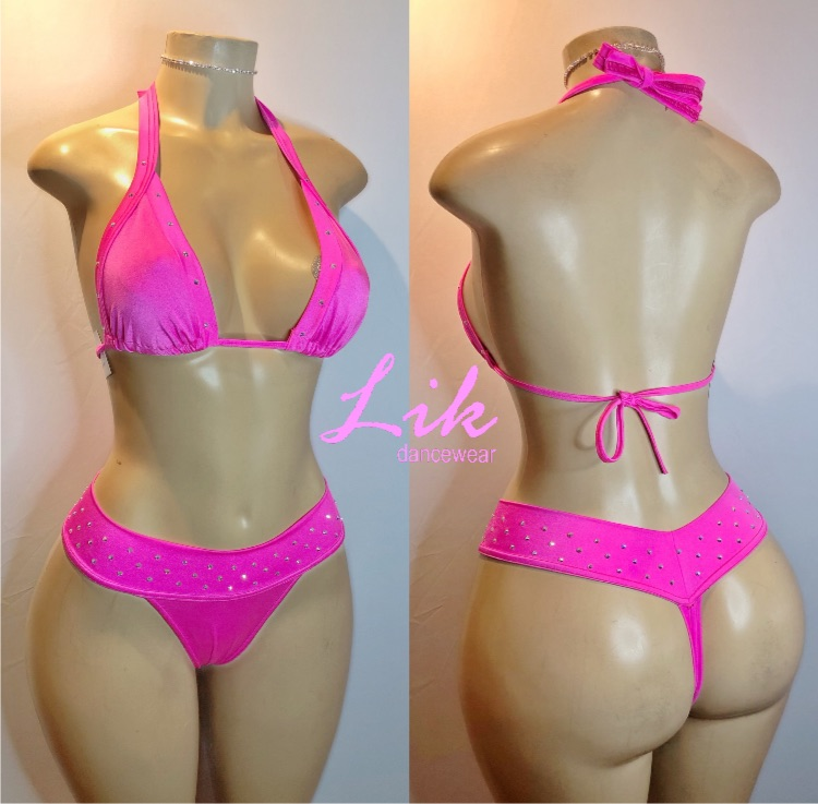 Beat high waist Brazilian thong two piece set